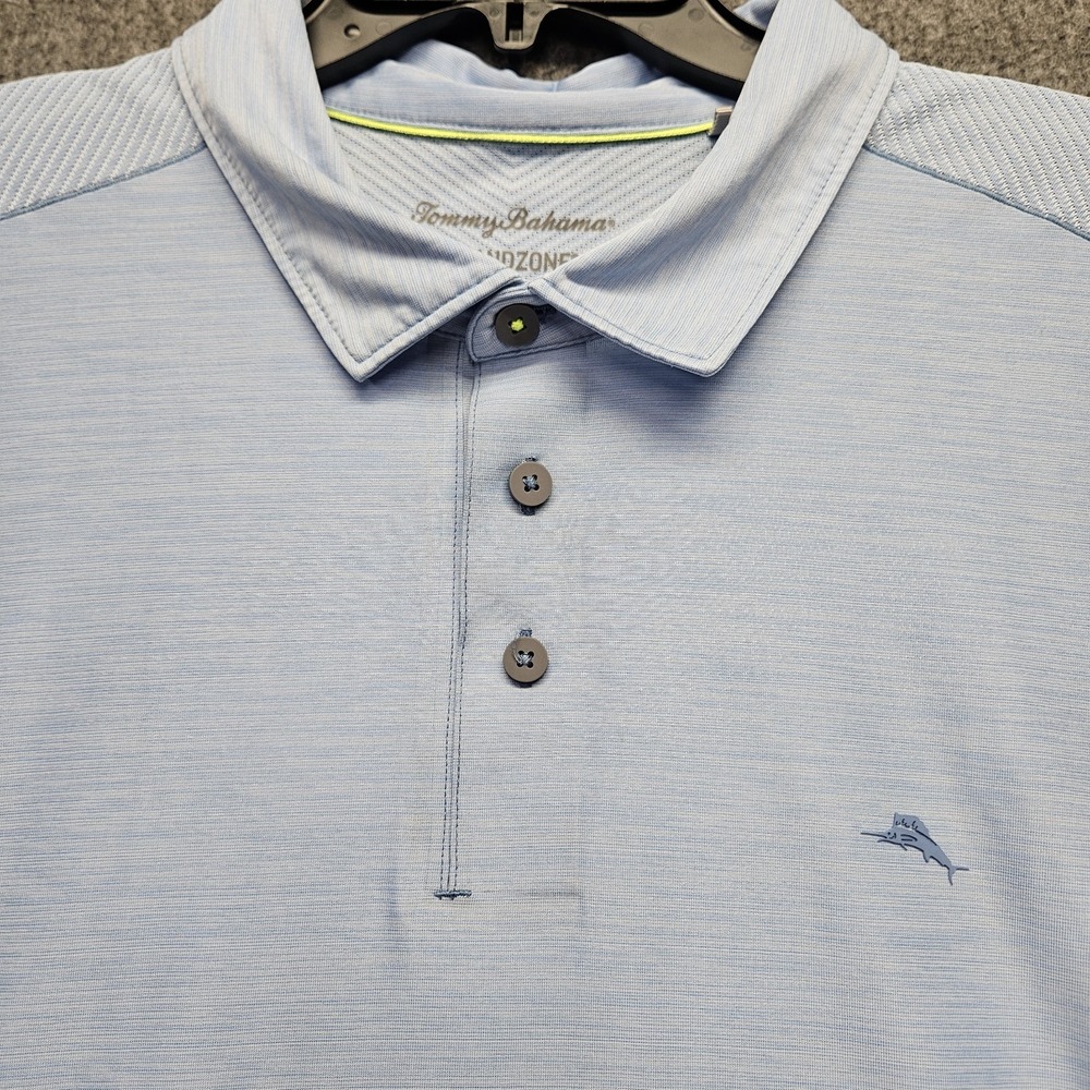 Tommy Bahama X 2 Palm Coast Pro IslandZone Golf Polo Men's XXL Coastal Nautical - Picture 5 of 16